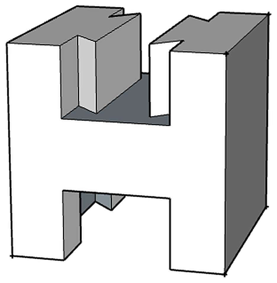 Something LLC H-shape interlocking earth block