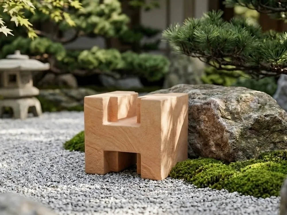 Something LLC H-shape interlocking earth block in a garden